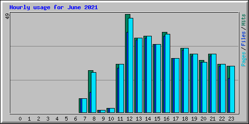 Hourly usage for June 2021